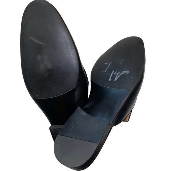 Steve Madden black leather mules size 7 - Picture 4 of 6